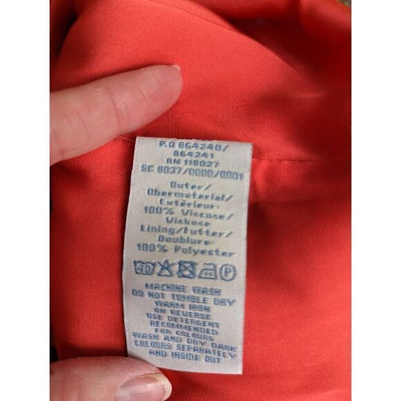 Boden Women Peach Pink Polka Dot Short Sleeve Midi Dress Size 6 - Picture 12 of 16